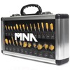 MNA Router Bit Set 25 Pieces 1/4 Inch, European Edition
