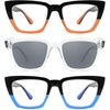 3 Pack Oversized Reading Glasses for Women Blue Light Blocking