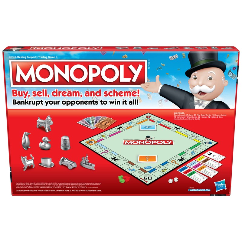 Monopoly Game, Family Board Games for 2 to 6 Players