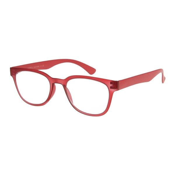 I NEED YOU Lesebrille James / +3.00 Dioptrien/Rot, 1er Pack