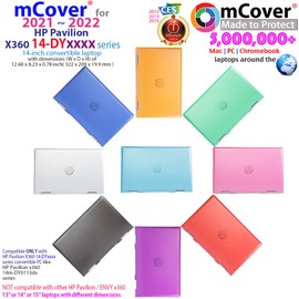 mCover Case Compatible for 2021~2022 14" HP Pavilion X360 14-DYxxxx Series 2-in-1 Convertible Notebook Computer ONLY (NOT Fitting Other HP Models) - Orange