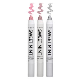 Set 3 Lapiz Resaltador Gusano de Seda Nacarado de Diamante Brillo Mate Sombra de Ojos Maquillaje Delineador en Barra Cremoso Impermeable de Plata Blanco Perla (Calidos)