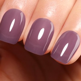 Ozzeal Jelly Gel Nail Polish, Deep Purple Jelly Nail Polish Gel Translucent Sheer Spring Summer Nail Gel Polish Soak off UV LED Light for Nail Art DIY Manicure 0.5 Fl Oz