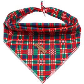 Elegant little tail Dog Bandana, Christmas Dog Bandana 1PC Dog Bandanas Holiday Bib Scarf Soft Washable Square Dog Scarf Adjustable Dog Kerchief for Small Medium Large Dogs