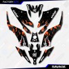 Factory EFX Black & Orange Savage Camo Racing Graphics kit