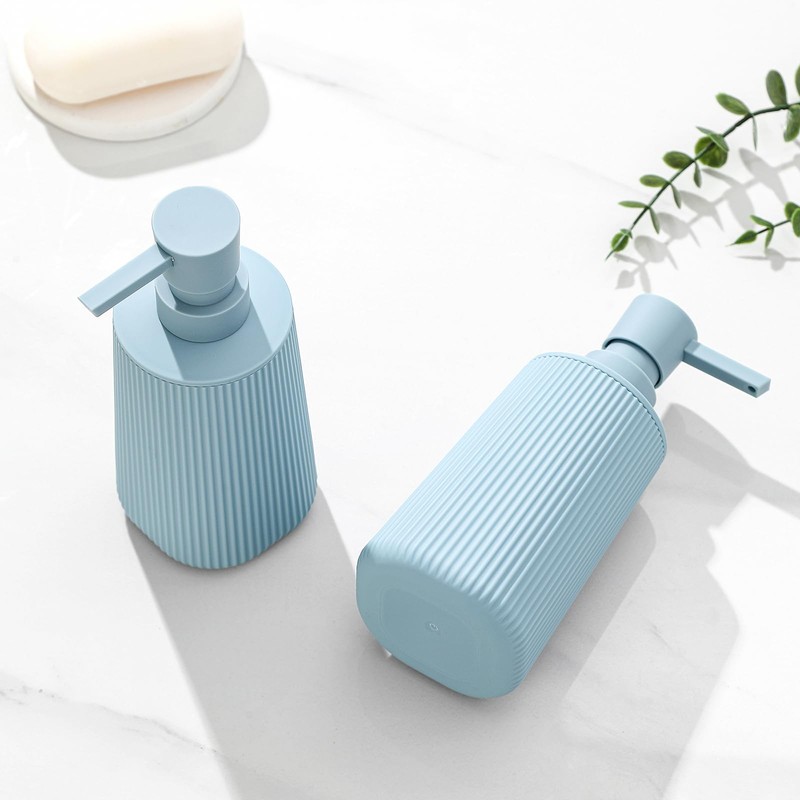 Small Soap Dispenser for Bathroom and Kitchen, Modern Farmhouse Striped