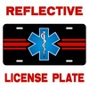 EMS Star of Life License Plate - Reflective - EMT