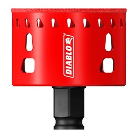 Diablo Diamond Grit Hole Saw for Tiles, Glass, Concrete, and Masonry - 2-1/2" Diameter, Diablo Mandrel Shank - DHS2500DG