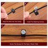 sourcing map 10pcs Single Coaxial Cable Clips 1/4" (6mm) Screw