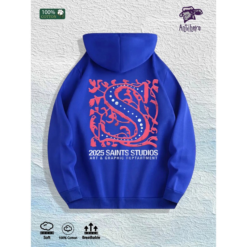 Saints Studios 2025 Graphic Hoodie 100% Cotton US Warehouse 7