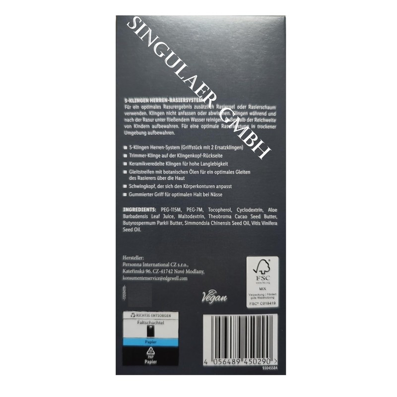 Cien MEN Dynamic 5 Pro - 5-Klingen Herren-Rasiersystem