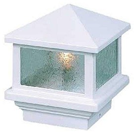 Sirius 12V Deck Light, 3-1/2" (4x4 wood) Post, 1.6W LED, White