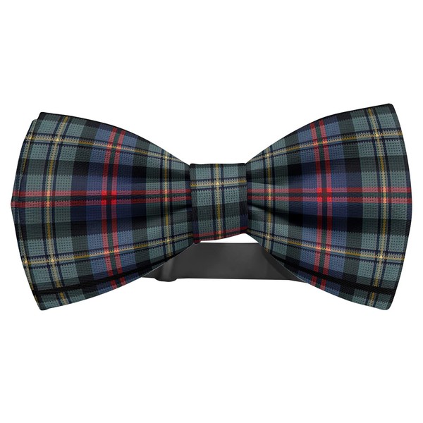 KAWAMOUSE Adjustable Pre-tied bow tie for toddler Boys (Knitted Plaid