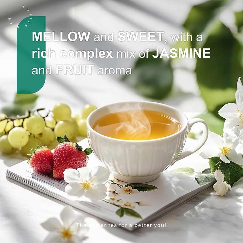 WT WEETEE Fruity Jasmine Green Tea Bags 100 Counts, Flavored