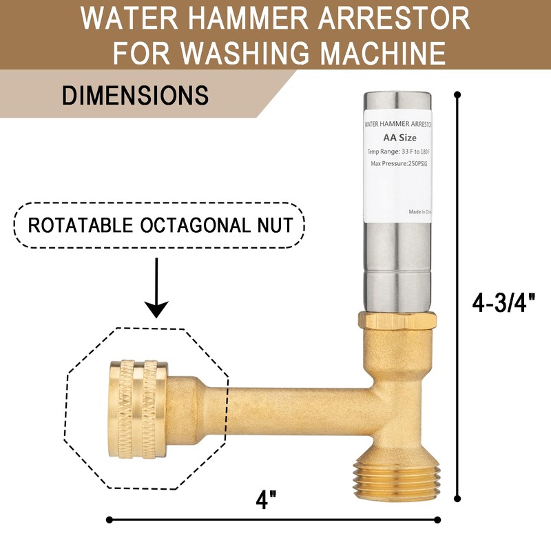 Lingmfg Pipe Fittings Water Hammer Arrestor LING-WMWHA-SS-O-2