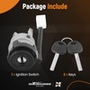 maXpeedingrods Ignition Switch & Lock Cylinder Set W/2Keys Fit for