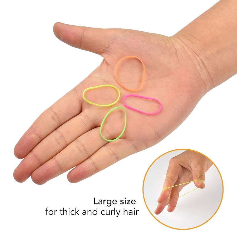 EXTRA STRONG 300 Mini Hair Rubber Elastics Multi Pack for