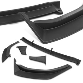 RACING9SPEED Front Bumper Spoiler Lip STP-Style 5PCS ABS Fit for 2024-2025 Hyundai Sonata Base, Car Mods Exterior Accessories Replacement Parts Assembly, Air Chin Body Kit Splitter (Matte Black)