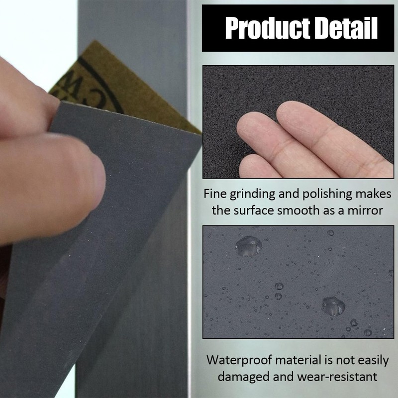 18 Pack Sandpaper,Wet Dry Fine Sand Paper,Dry Assorted Sanding Sheets,