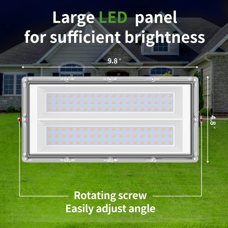 100W LED Flood Light 3000k Warm White 10000LM Bright Outdoor