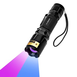 Acisa UV Blacklight Flashlight - 365nm and 395nm Black Light for UV Glue Curing, Urine Stain Detection, Anti-counterfeiting, and More - Compact Handheld Ultraviolet Torch Wood's Lamp