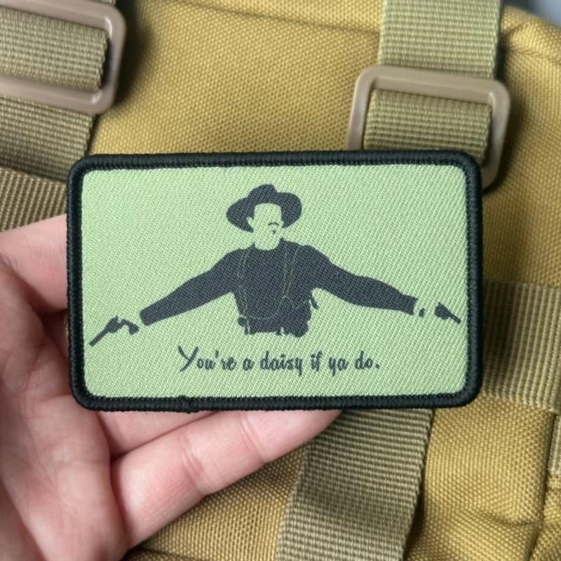 Funny Double Shot Killer Morale Patch with Hook and Loop