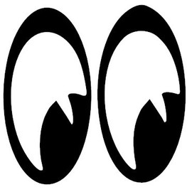 Eyes Funny Bumper Sticker Car Van Bike Sticker Decal Free P&P