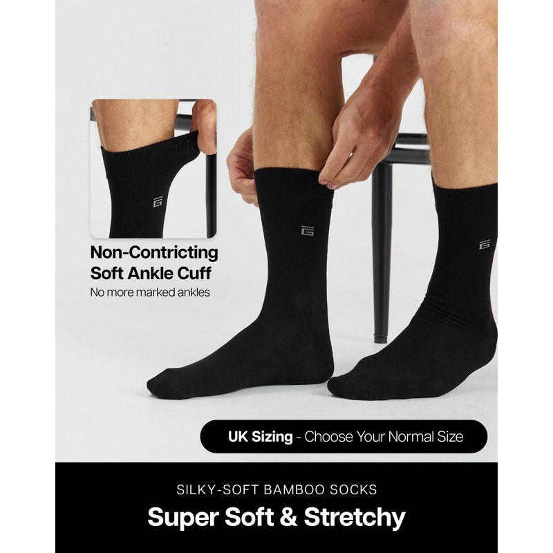 Giovici Bamboo Socks 5 Pack For Men & Women, Super