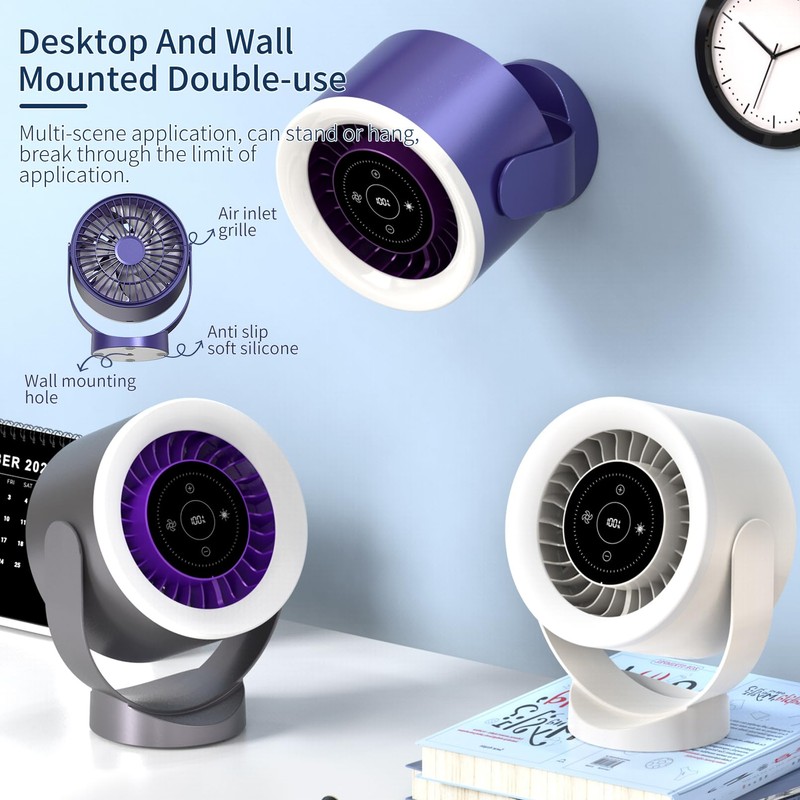 Desk Fan with LED Touch Screen & Ultra Quiet <35dB