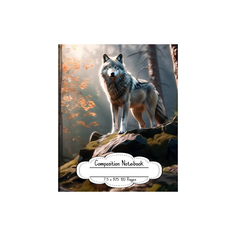 Majestic Wolf Composition Notebook