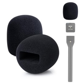 YOUSHARES 2 x Pop Protectors for Rode Wireless GO I and II/PRO - Suitable for Interview Go Handheld Adapter Mic Pop Filter Foam Wind Protection Compatible with Wireless GO 1/2, Replacement Rode Pop