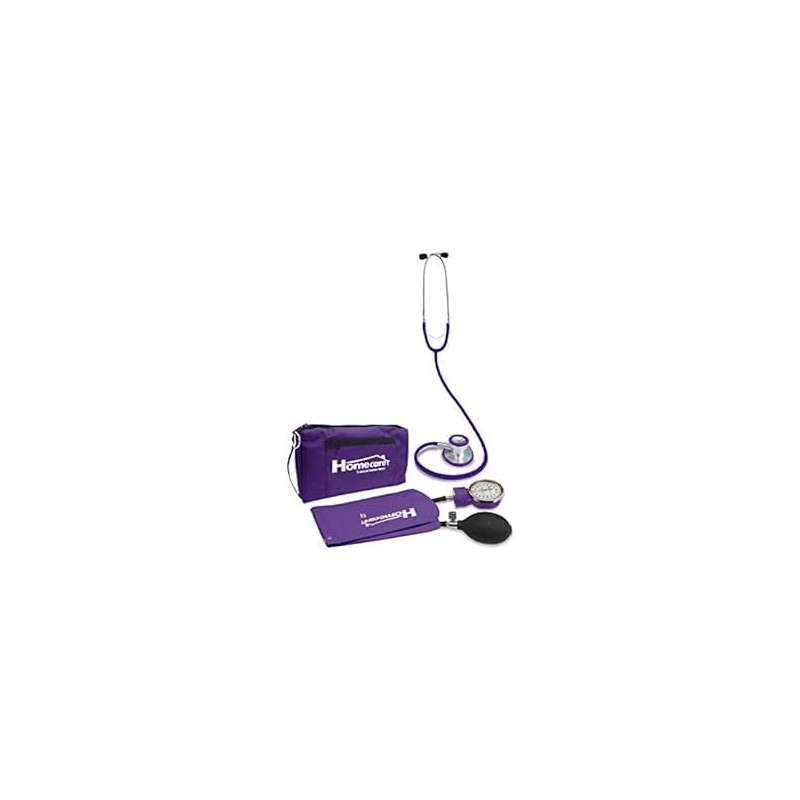 Homecare | Kit Baumanómetro Con Estetoscopio Dúplex Morado