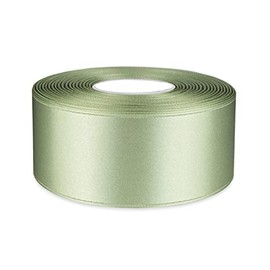 Double Faced Polyester Satin Ribbon -23 Metre, Perfect for Wedding, Gift Wrapping, Bow Making & Other Projects (50mm X 23 Metres, Sage Green)
