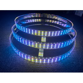 Sando Tech 15.5'' Quad Row Dream Color Chasing RGB LED Wheel Lights for Polaris Slingshot 3 Wheeler S/R/SL/SLR/GT Wheel Rim Lights Bluetooth APP/Remote Control