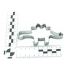 BekkiB - Set of 3 Dinosaur Cookie Cutters - Stainless