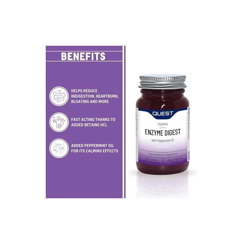 Quest Vitamins Enzymes Digest Digestive Aid Tablets 100g