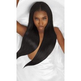 Outre Mylk Remi Yaki Long Length Straight Style Remi Human Hair Weaves - HH MYLK YAKI 10 (T1B/425)