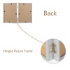 THCASITO 8x10 Double Picture Frame Vertical Wooden Hinged Photo Frame