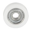 sourcing map Set of 4 Ball Bearing Pulley White 8