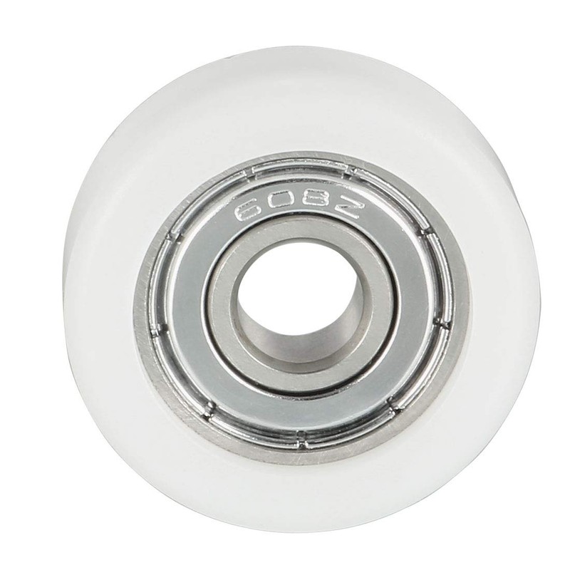 sourcing map Set of 4 Ball Bearing Pulley White 8