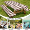 Picnic Table Cover with Bench Covers 6FT 3 Pcs Waterproof