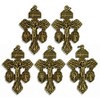Venerare Deluxe Catholic Pardon Cross - Pack of 5 (Brass)