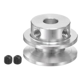 QUARKZMAN V-type pulley 6 mm bore 22 mm outer diameter single groove aluminium alloy for 3-5 mm PU round belt motor shaft drill