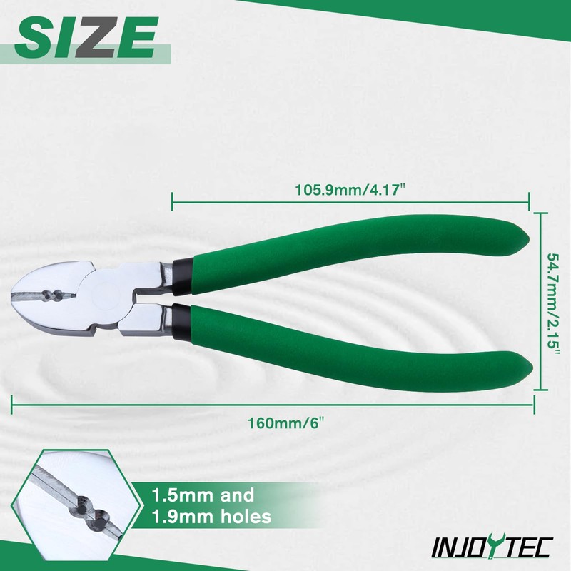 INJOYTEC 6 Inch Nipper, Hobby Nipper, with Wire Stripper Function,