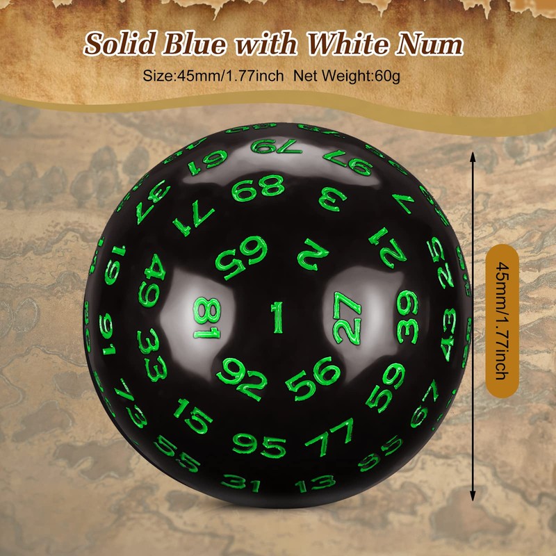 Sumind Single 100 Sided Polyhedral Dice D100 Game Dice 45