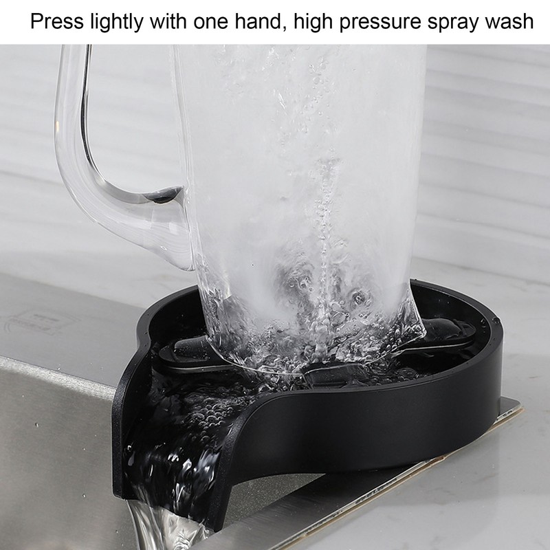 Cup Washer Crossed Embedded High Pressure Automatic Glass Rinser with