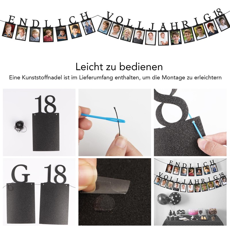 BETESSIN Decorative 18th Birthday Boy Black - Finally Full Year