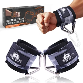 Lights Mountain Wrist Cuffs for Cable Machines – Padded & Adjustable Straps for Lateral Raises, Tricep Pushdowns & Strength Training