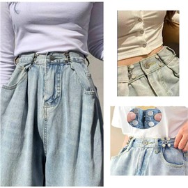 BetterJonny 6 Sets Adjustable Waist Buckle Extender, Replacement Button for Pants, Jeans Perfect Fit Instant Adjustment