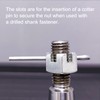 sourcing map M12 x 1.75mm Pitch 304 Stainless Steel Slotted
